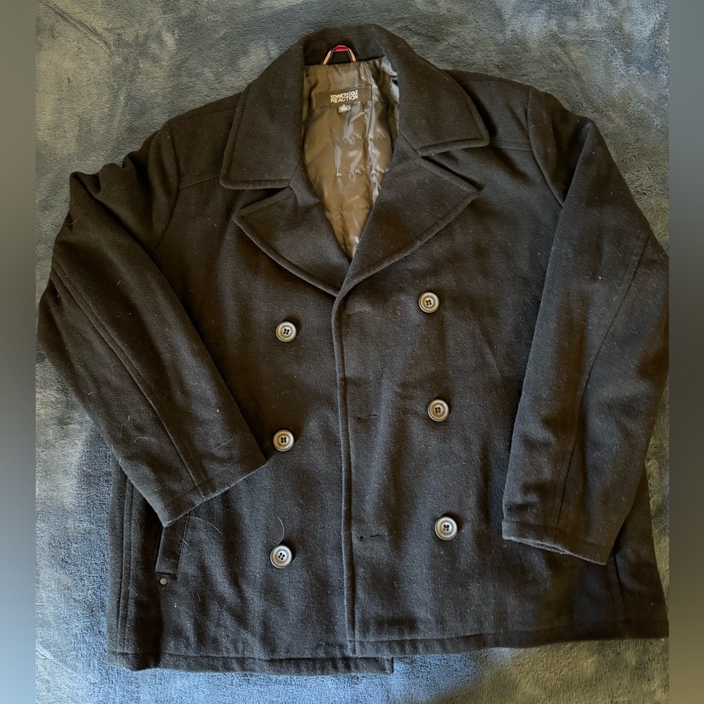 Kenneth Cole Reaction 
Men's Black Peacoat